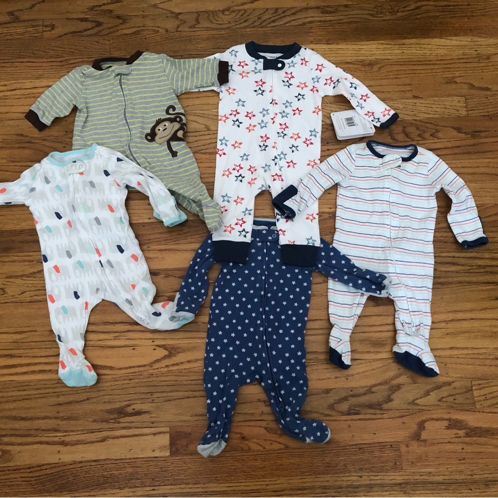 Baby boy one piece sets (bundle of 5)